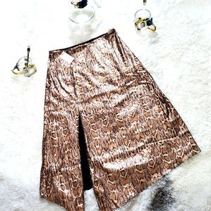 Snake sequin print skirt